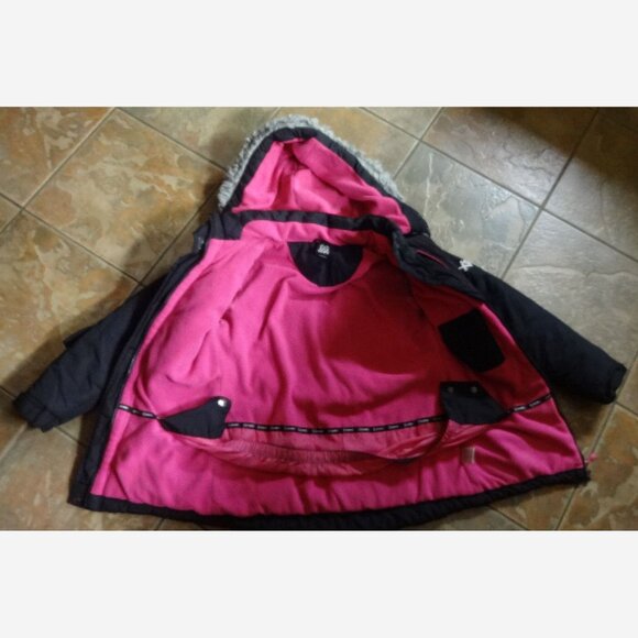 Black Winter Coat Youth Size 10/12 - Picture 2 of 2